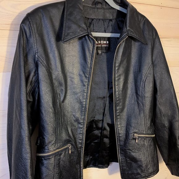 EUC Wilson’s | Medium | Black Genuine Leather Jacket - Picture 10 of 13